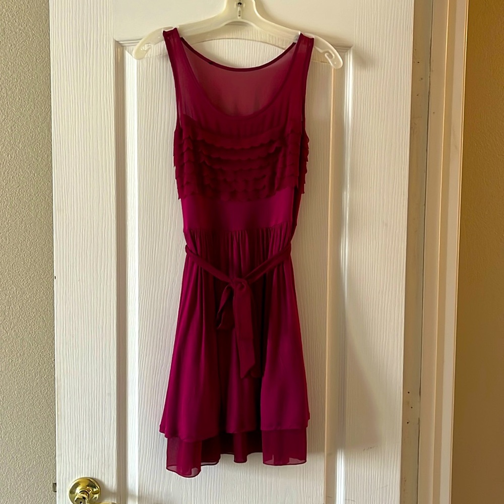 Women’s Cocktail Dress—Burgundy